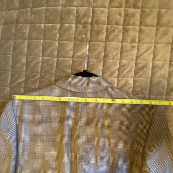 Lauren Ralph Lauren Wool Blazer Women's sz 8 Brown Herringbone Pockets Lined - Picture 13 of 13